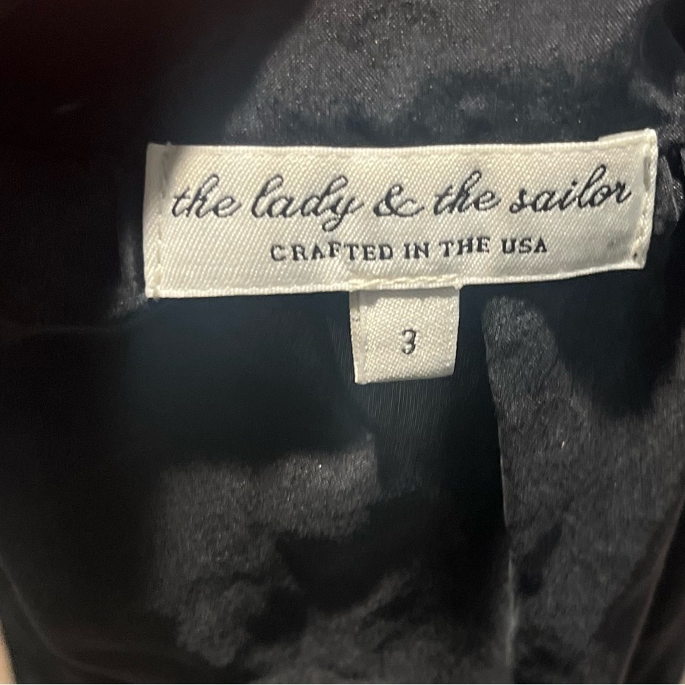 Large black mini silk wrap skirt lady and the sailor - Picture 3 of 3